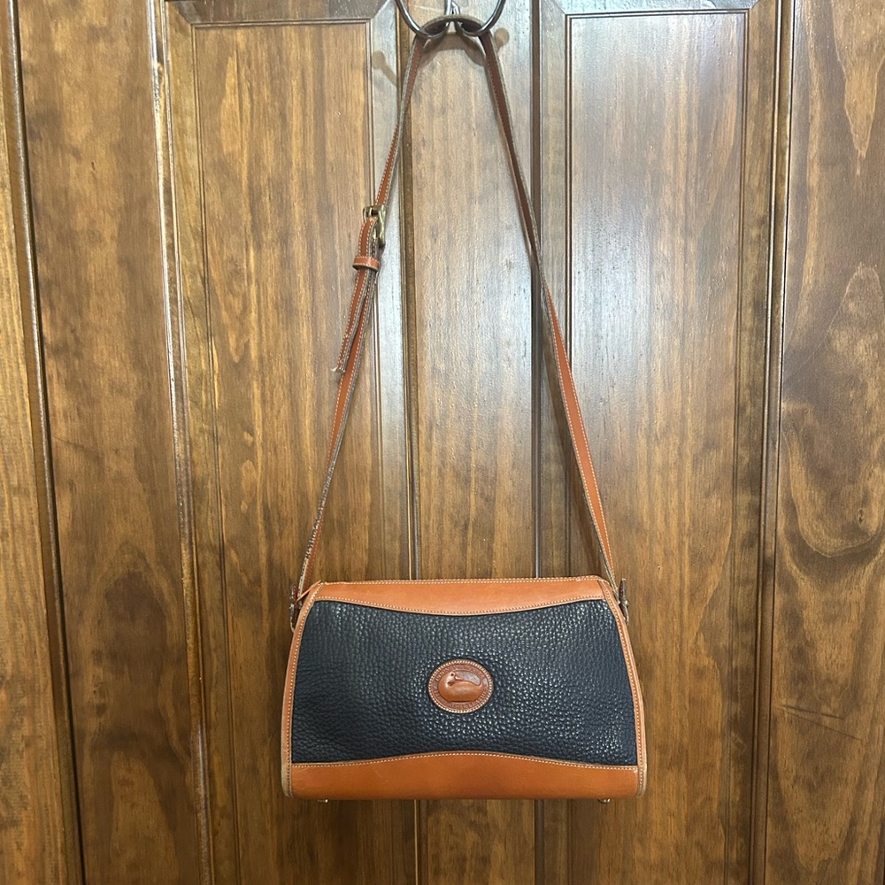Dooney & Bourke Black and Brown Shoulder Bag